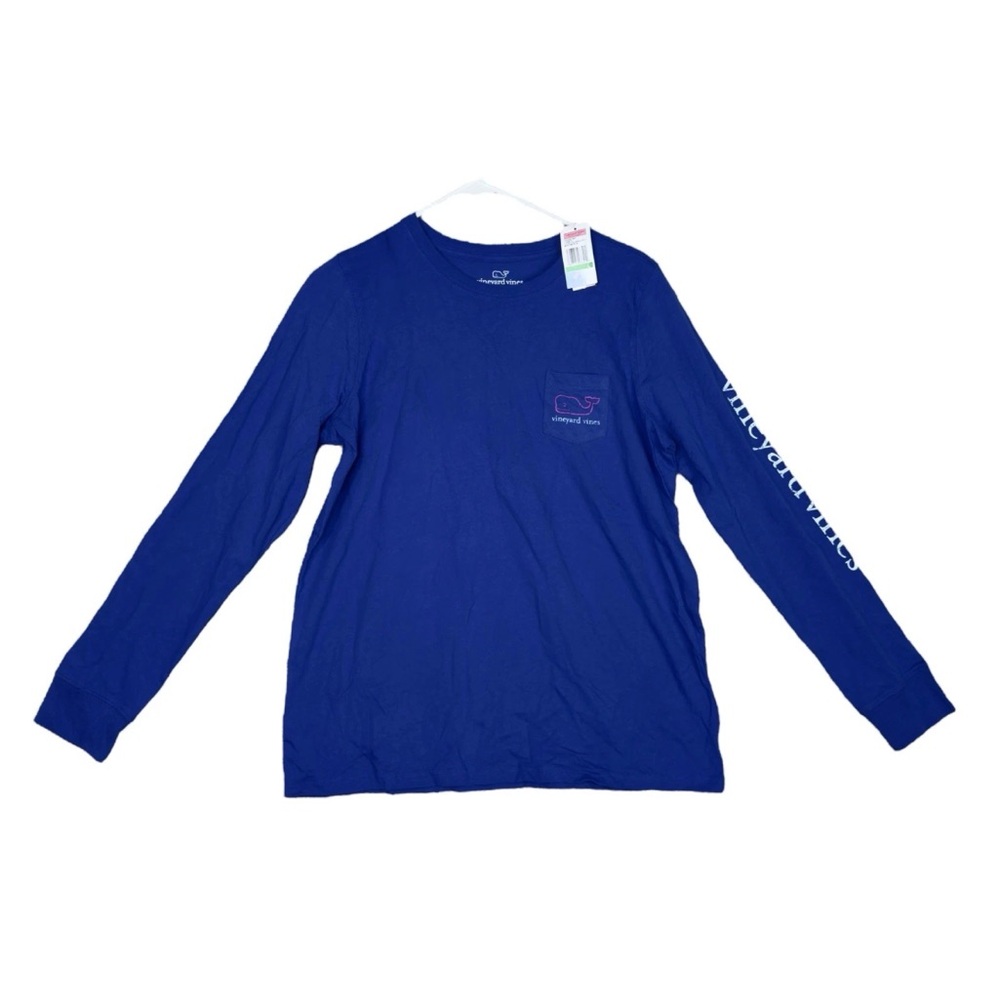 Vineyard Vines Vintage Whale Long-Sleeve Tee Shirt Mens Large Maritime Blue NWT